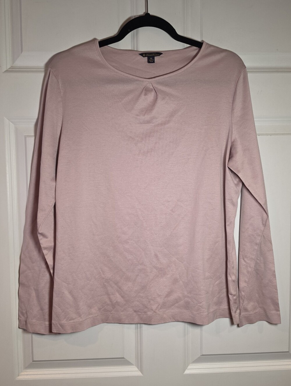 Brooks Brothers Mauve Pink Long-Sleeve Women’s Top Cotton XL